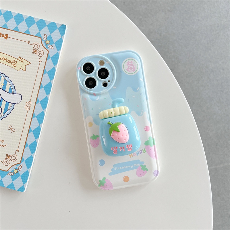 Ốp lưng Iphone kèm Pop up Bò sữa có đệm chống sốc dành cho Iphone 7/7plus/8/8plus/x/xr/xs/11/12/13/14/pro/promax