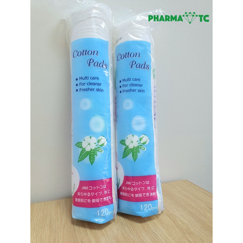 Bông tẩy trang JOMI Thổ Nhĩ Kì, tẩy sạch bụi bẩn, lớp trang điểm - Túi 120 miếng - PharmaOTC