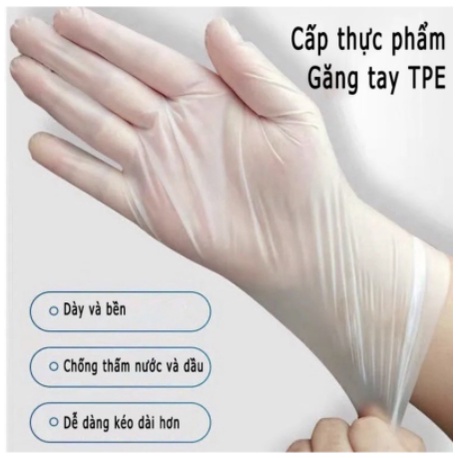 Hộp 100 găng tay cao su,siêu dai dùng 1 lần làm bếp nấu ăn vệ sinh