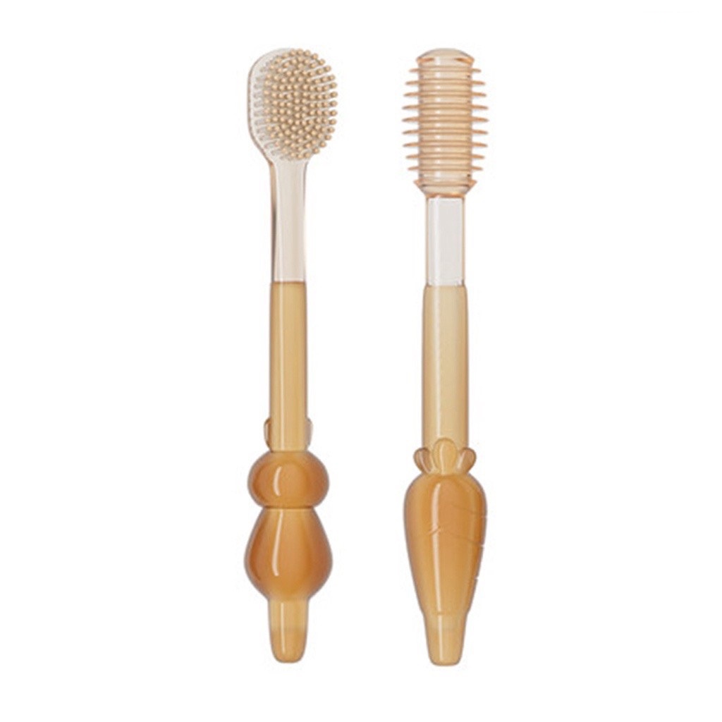 Set rơ lưỡi và bàn chải đánh răng Silicon cho bé từ 0-18 tháng tuổi