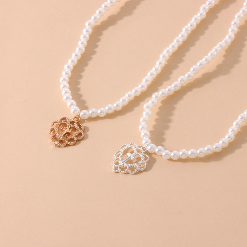 ✿ Vòng cổ Chuỗi Ngọc Trai Mặt Thánh Giá Cho Nữ G