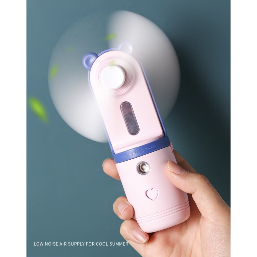 Quạt Phun Sương Cầm Tay Mini - Sạc USB Tích Điện Có Tạo Ẩm Hơi Nước Nhiều Màu - HÀNG CÓ SẴN GIÁ RẺ