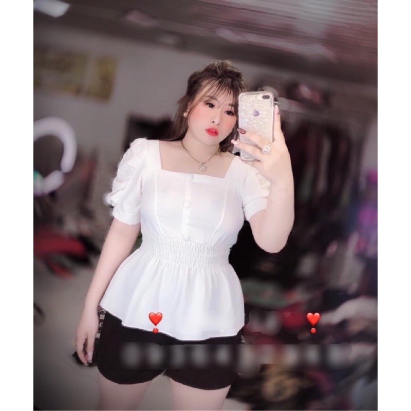 áo peplum nút bọc 55-&gt;90kg bigsize