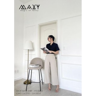 Áo sơ mi tay ngắn màu đen short basic shirt Maxy Workshop