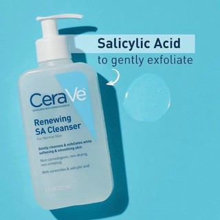 Sữa rửa mặt CeraVe SA (Salicylic Acid) Renewing Cleanser
