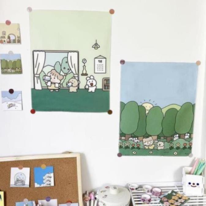( VTN ) Tranh vải treo tường trang trí họa tiết in độc đáo dễ thương | BigBuy360 - bigbuy360.vn