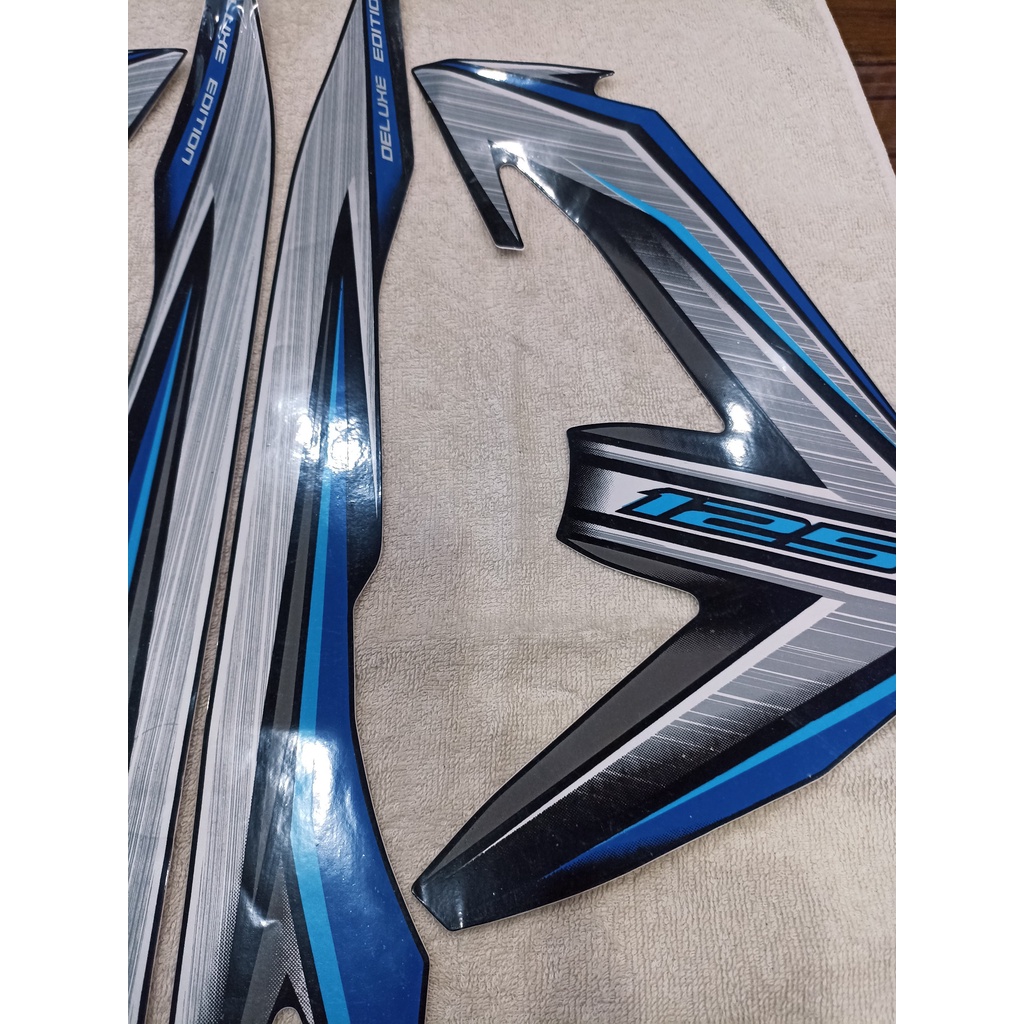 Bộ tem decal dán xe máy Honda Air Blade 2014 màu xanh dương zin thái siêu đẹp
