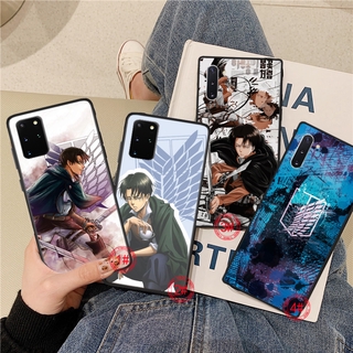 Ốp điện thoại mềm hình attack on titan levi cho Samsung Note 8 9 10 Plus Lite 20 Ultra S6 Edge J7 Core 8F
