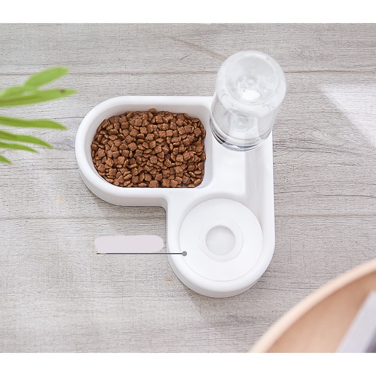 Bát đựng thức ăn chó mèo và bình uống nước tự động - bát ăn chó mèo thú cưng hình trái tim dễ thương để góc tường