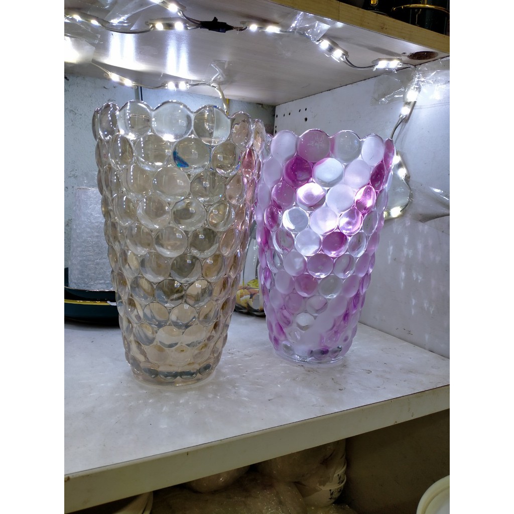 LỌ HOA THỦY TINH DÁNG KHUM NHIỀU MÀU 20CM ( chưa lk kiot)