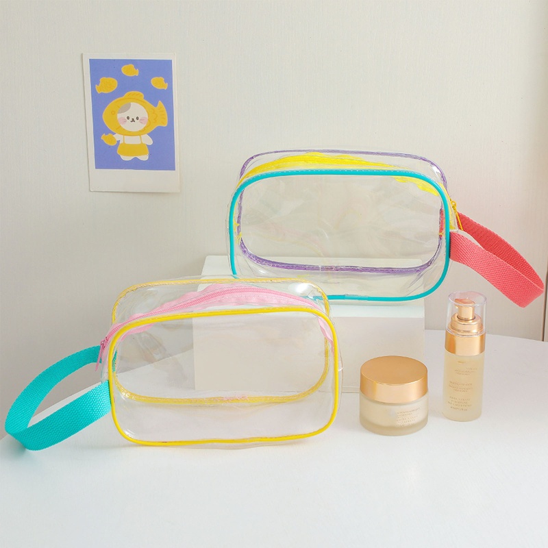 Túi Đựng Mỹ Phẩm Bằng PVC Trong Suốt Có Khóa Kéo Tiện Dụng Cho Nữ