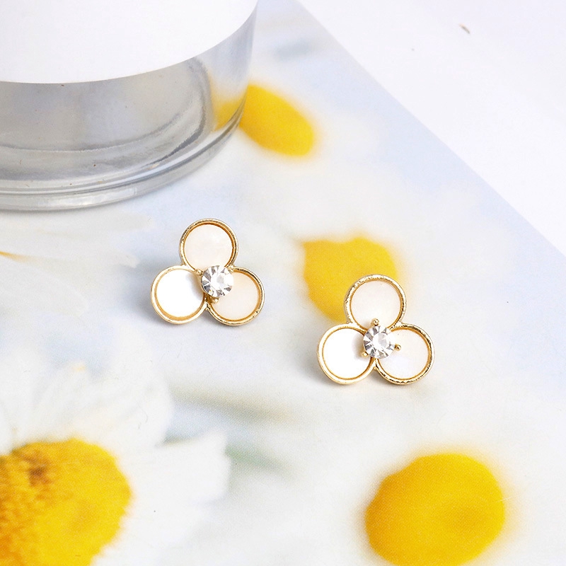 Bông Tai Đính Đá Kim Cương Nhân Tạo Thời Trang Dành Cho Nữ