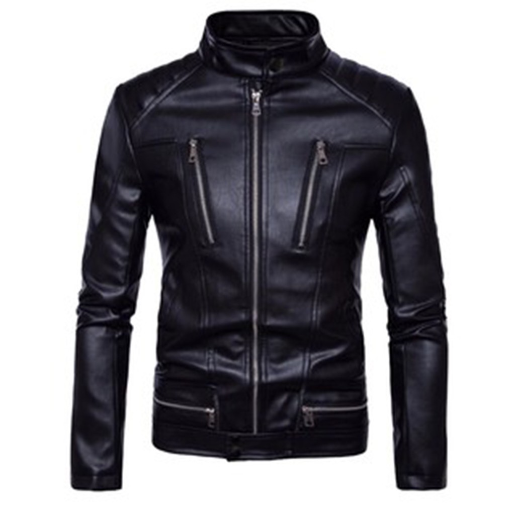 Áo khoác da nam lót dù 6 dây kéo cao cấp Gabo Fashion AD23 - Hàng mới về