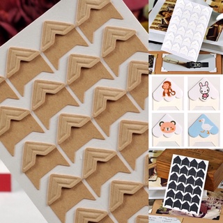 Trang trí album, cố định góc ảnh giấy kraft và pvc trong suốt ảnh dán góc ảnh tự làm phụ kiện dán album ảnh
