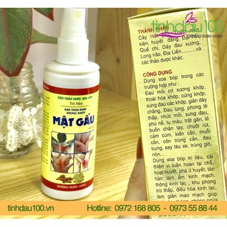 Xịt xoa bóp Mật Gấu