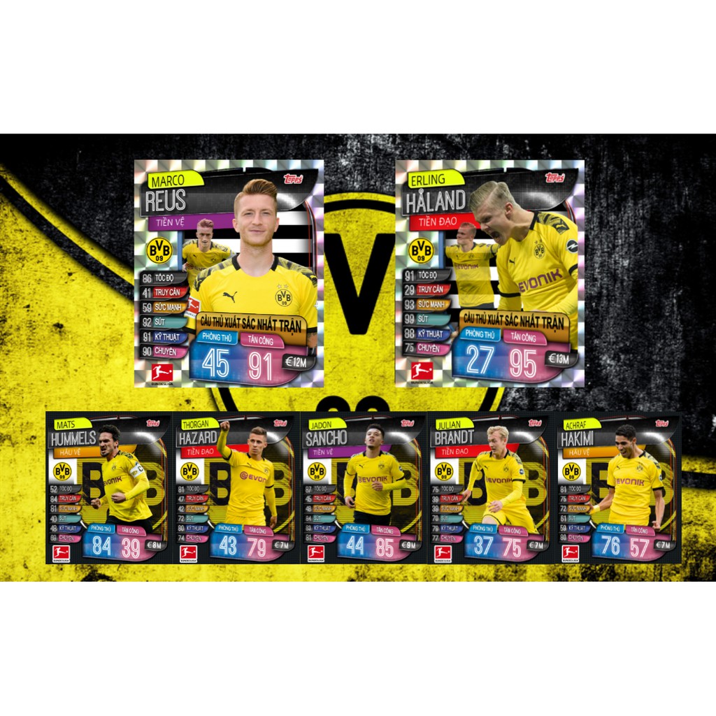 Bộ thẻ Match Attax Borussia Dortmund 2019/2020