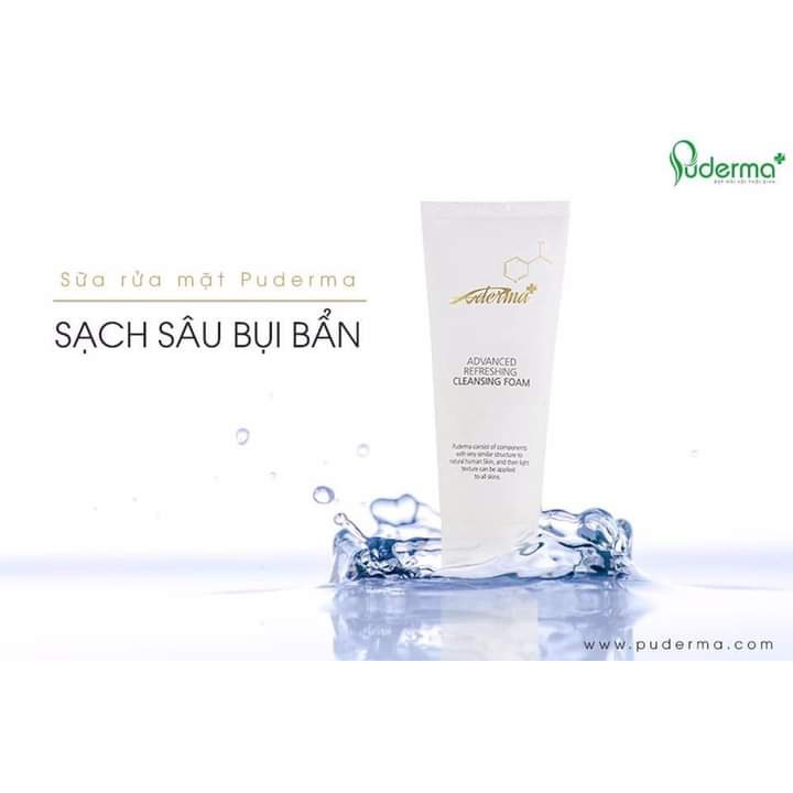SỮA RỬA MẶT PUDERMA ADVANCED REFRESHING CLEANSING FOAM (MỸ PHẨM HÀN QUỐC NHẬP KHẨU CHÍNH NGẠCH)