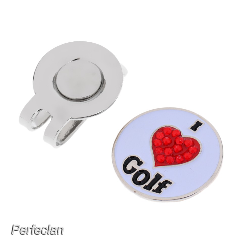 1 Kẹp Đánh Dấu Bóng Golf Bằng Hợp Kim Màu Trắng