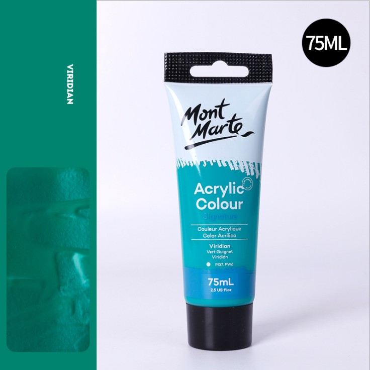 Màu Acrylic Mont Marte 75ml - Viridian - Acrylic Colour Paint Signature 75ml (2.54oz) - MSCH7525