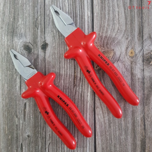 Kìm Knipex Đa Năng Lưỡi Cắt 63 HRC 1000 Volt 02 07 200 / 02 07 225_G7tools Hà Nội