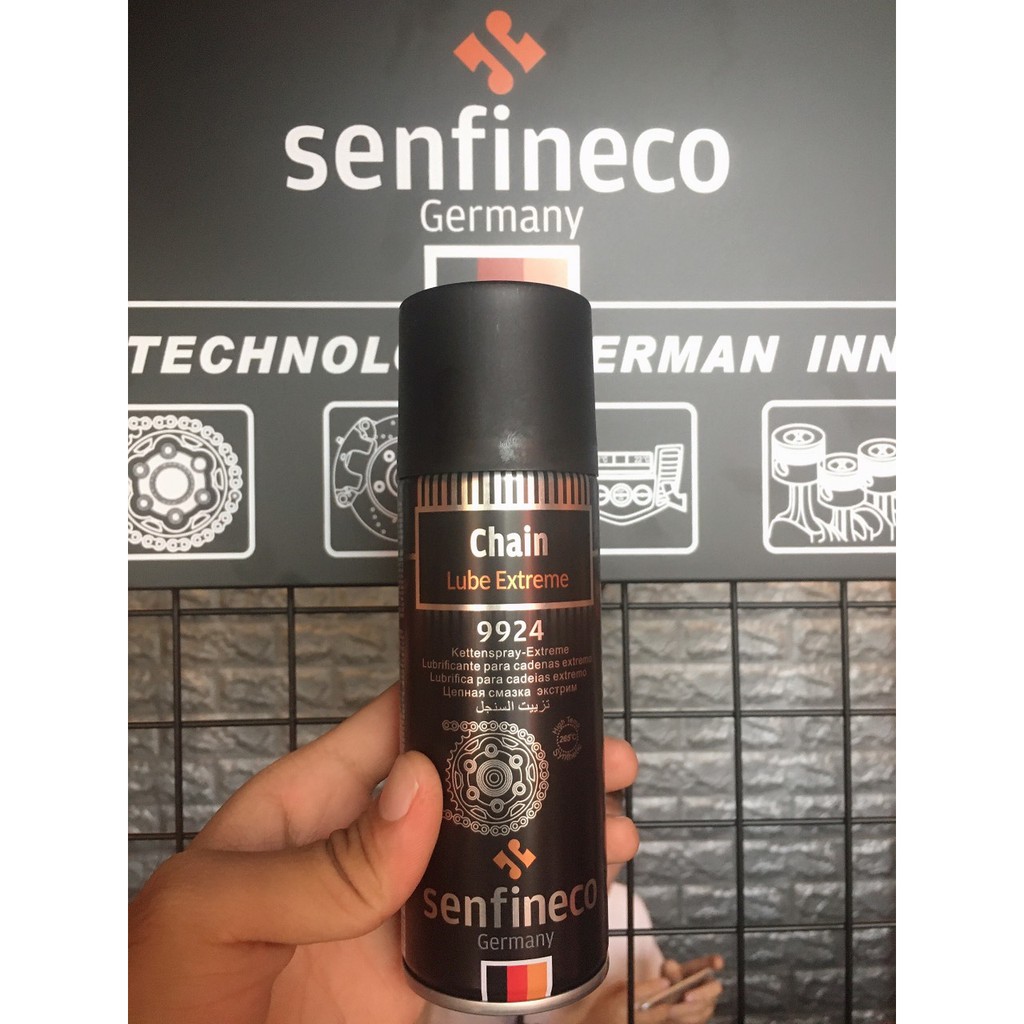 Chai Xịt Dưỡng Sên Senfineco Chain Lube Extreme 9924 - 200ml Tặng Khăn