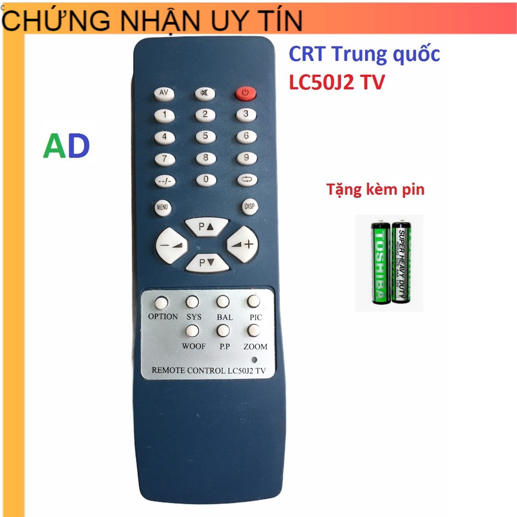 Điều khiển tivi CRT LC50J2TV dòng tivi Trung quốc cổ dầy -Tặng kèm pin-REMOTE  Điều khiển từ xa tivi trung quốc
