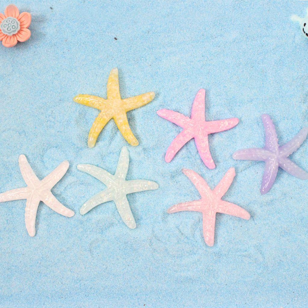 Epoch 1 Đồ trang trí Ngôi Sao Biển Mini Bằng Nhựa Resin Lấp Lánh Dành Cho Trang Trí Nhà Búp Bê / Tiểu Cảnh Thủ Công DIY
