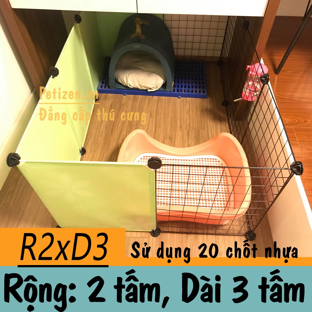 [Bán lẻ] Tấm lưới sắt, Tấm nhựa, chốt khóa tạo chuồng quây thông minh