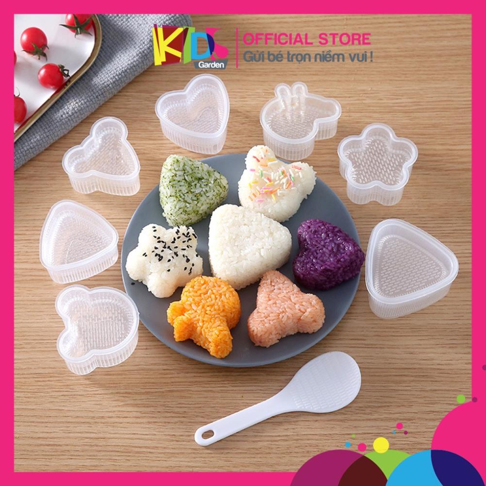 Khuôn làm cơm nắm bento khuôn cơm cho bé hình tam giác làm sushi onigiri nhật bản giúp trẻ ăn dặm NCDC03-SET4KHUON