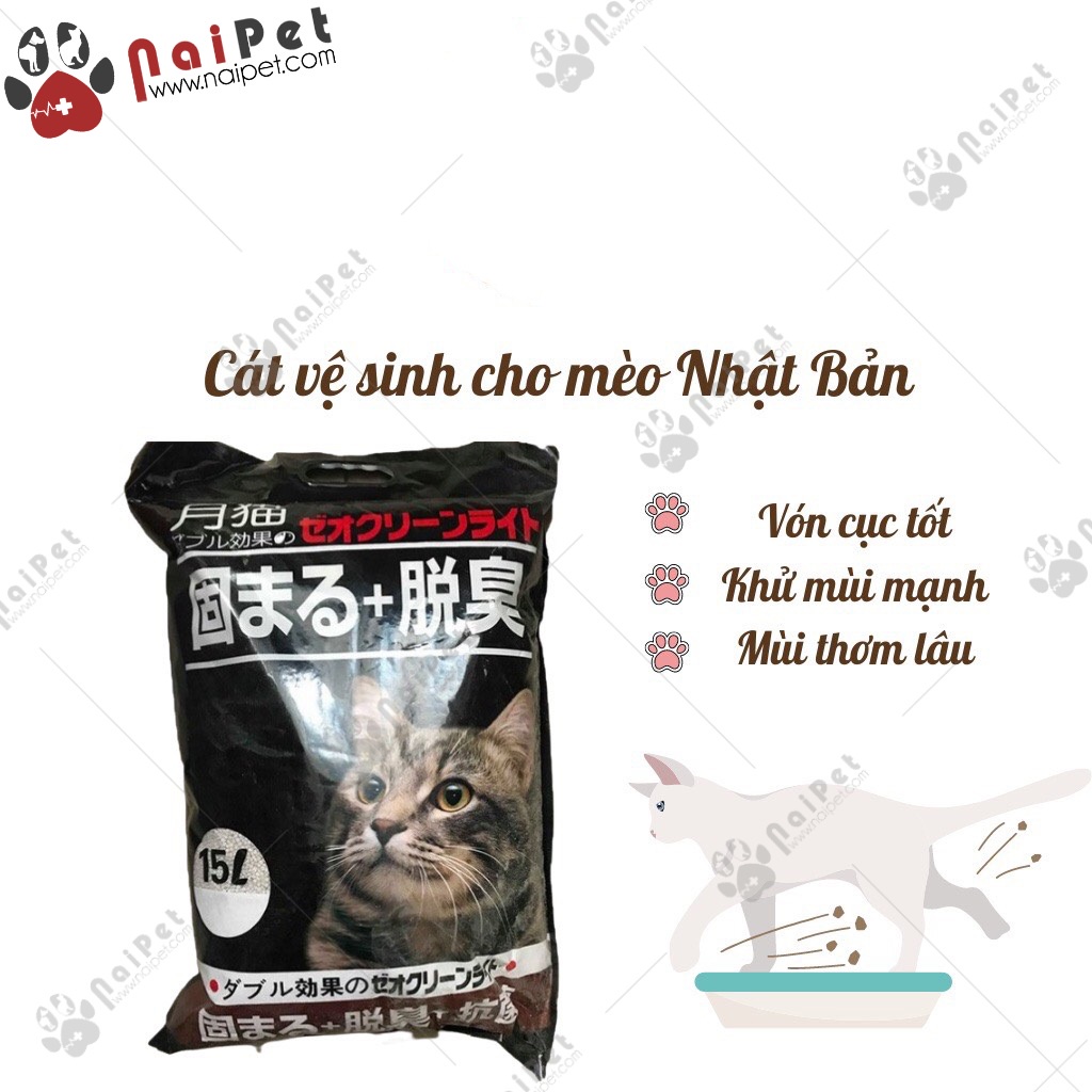 Cát Vệ Sinh Cát Đất Sét Nhật Đen Moon Cat CDS004