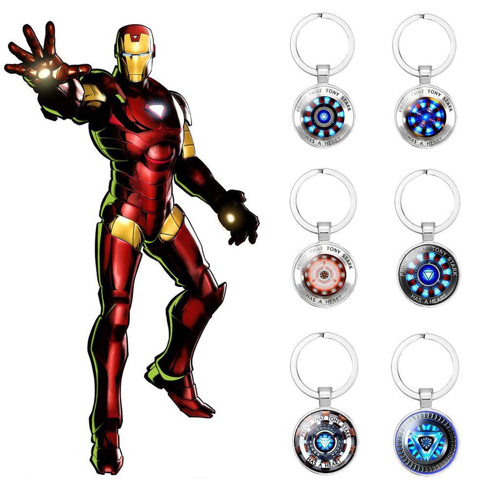 Móc Khóa Kim Loại Hình Găng Tay Và Trái Tim Siêu Anh Hùng Marvel Giá Đỡ