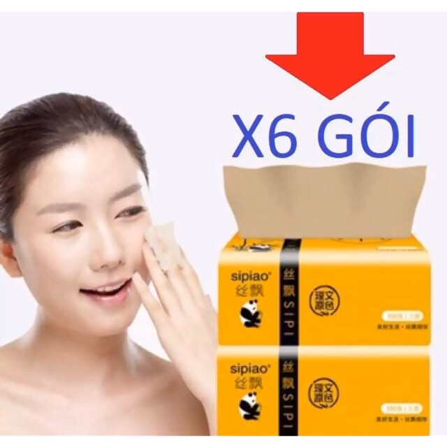 Combo 6 gói giấy ăn gấu trúc