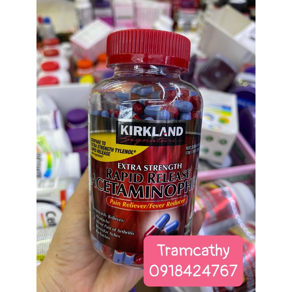 acetaminophen kirkland 400 viên gel