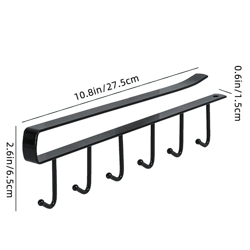 Giá Đỡ Treo Cốc 6 Móc Bằng Sắt Tiện Dụng Cho Nhà Bếp