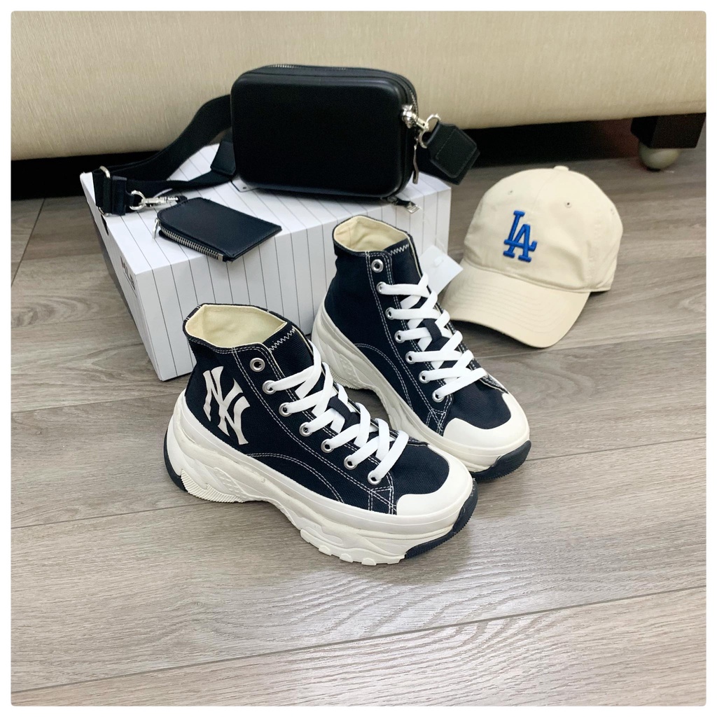 (Bao Check) Giày MLB Chunky High hack chiều cao, tôn dáng dễ phối đồ