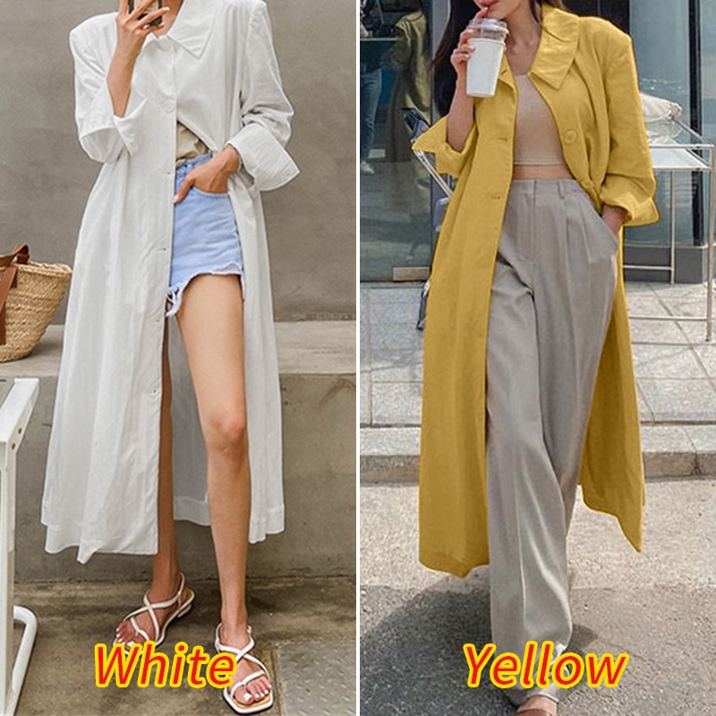 Áo khoác gió Zanzea tay dài cổ bẻ phong cách Hàn Quốc thời trang cho nữ