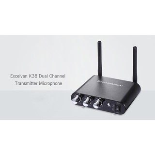 Mic Karaoke Không Dây Excelvan K38 (Mic Đôi)