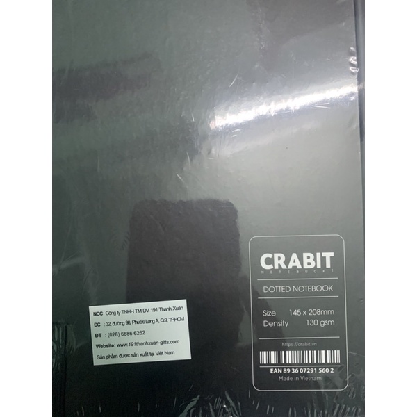 Sổ tay ghi chép Be A5 130GSM bìa cứng màu đen