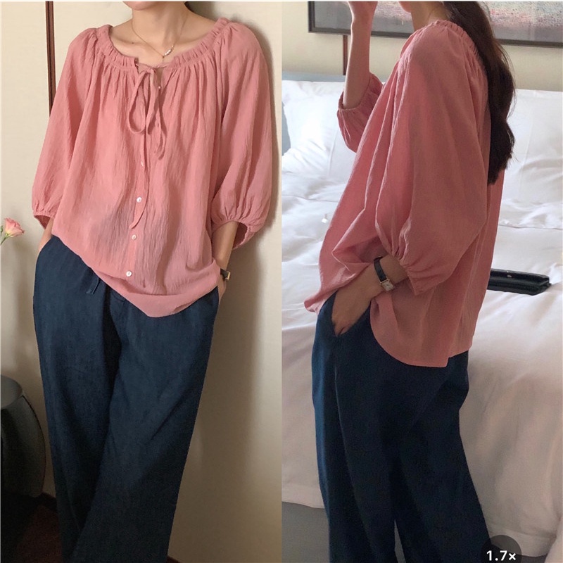 Áo Chống Nắng Xếp Ly Dáng Rộng Phong Cách Hàn Quốc 533 Có 4 Màu