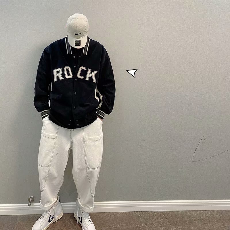 Áo  khoác bóng chày dáng rộng thời trang mới năm  dành cho nam áo khoác đôi simple hàn quốc bigsize from rộng dây kéo hoodie  unisex thời trang hàn quốc