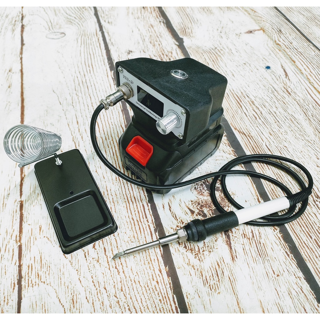 SV Trạm hàn thiếc típ T12 dùng pin 18V - 21V (chung chân pin Makita)