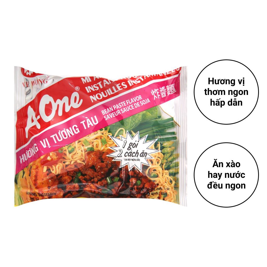 Thùng 30 gói Mì trộn A-One tương tàu