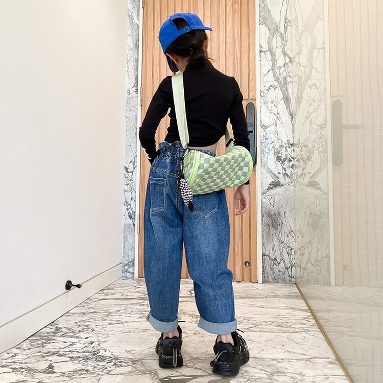 Set Áo Thun Tay Dài Phối Quần Jeans Thời Trang Mùa Thu Cho Bé Gái 5-6 Tuổi