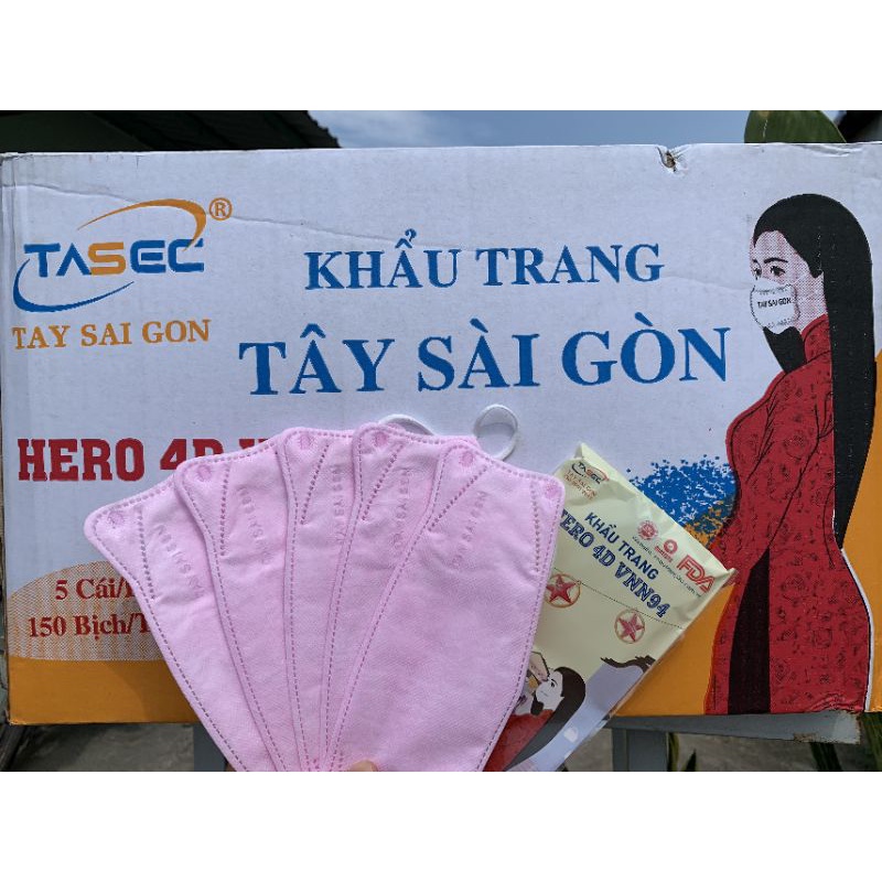 Khẩu trang 4D VNN94 Tây Sài Gòn (bịch 5 cái)