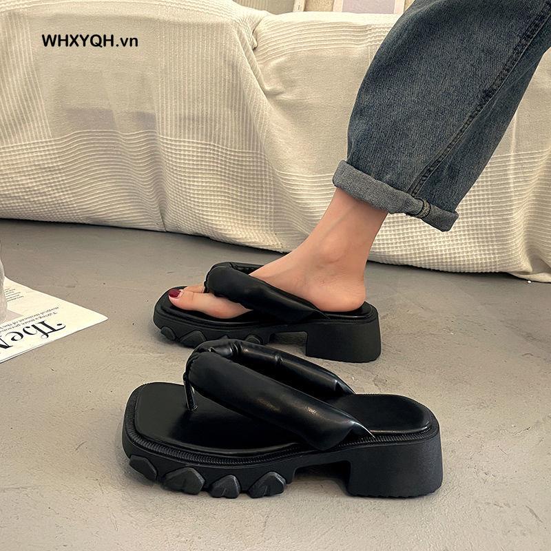 Dép Sandal Xỏ Ngón Đế Dày Thời Trang Đi Biển Phong Cách Mới Bán Chạy