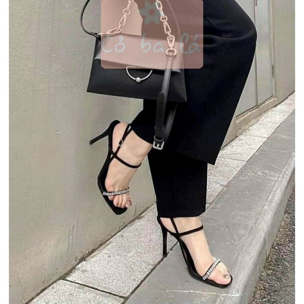 SANDAL CAO GÓT COBALA SHOES - GIÀY THỜI TRANG QUAI NGANG DÂY MẢNH - GUỐC NỮ MŨI TRÒN 9 PHÂN - G22075300