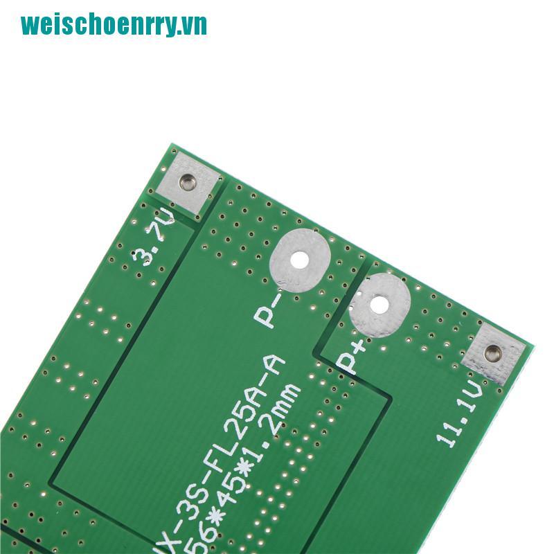 Weis♪Bộ Cân Bằng Pin Li-ion 18650 PCB 3S 25A 12V 11.1V 12.6V Sự Bảo Vệ