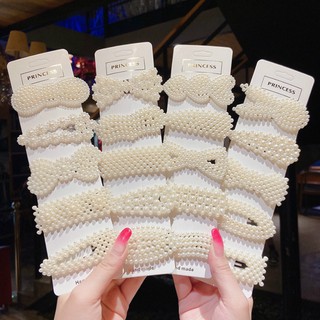 Kẹp Tóc Pink Empress Đính Ngọc Trai Xinh Xắn Thời Trang Cho Nữ (3 chiếc)