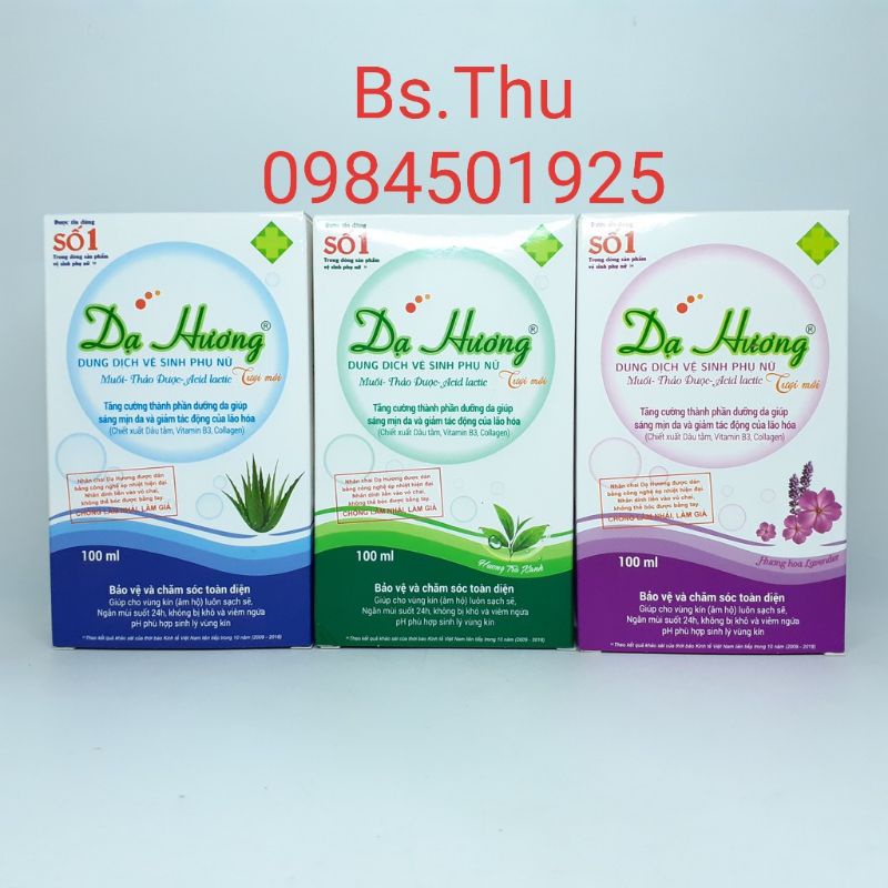 DẠ HƯƠNG dung dịch vệ sinh phụ nữ Dạ hương chai 100ml date mới nhất