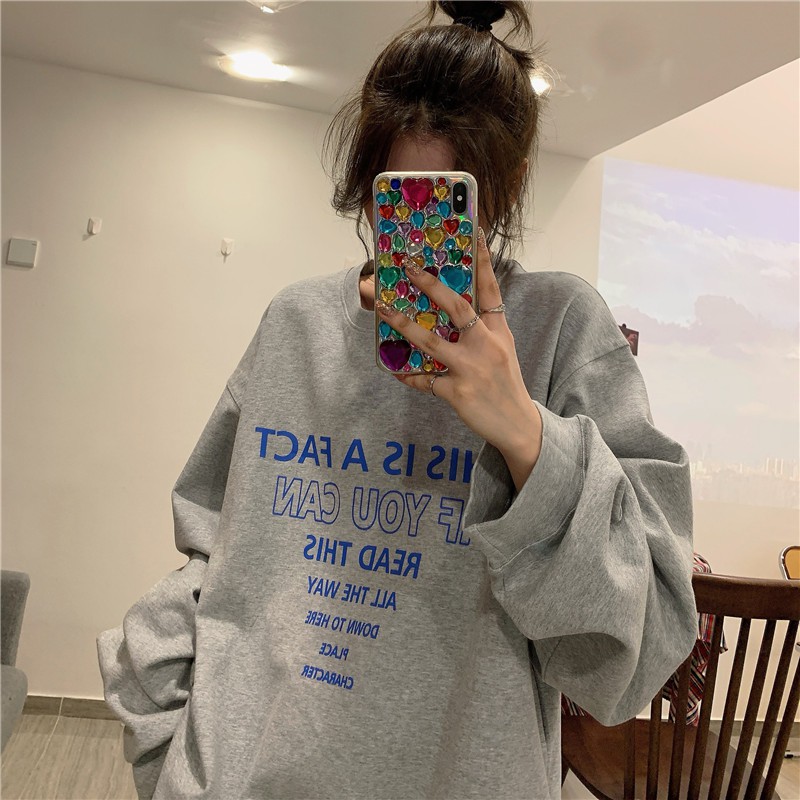 [Áo sweater nữ form rộng phong cách unisex] áo hoodie nữ unisex nỉ da cá thời trang ulzzang hàn quốc đi chơi đi học | BigBuy360 - bigbuy360.vn